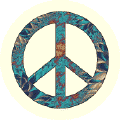 PEACE SIGN: Floral Peace--BUTTON
