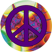 PEACE SIGN: Global Warming Up To Peace--BUTTON