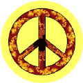 PEACE SIGN: Gold Flower Power--KEY CHAIN