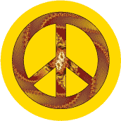 PEACE SIGN: Golden Peace Swirl--MAGNET