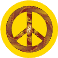 PEACE SIGN: Golden Peace Swirl--BUTTON