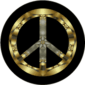 PEACE SIGN: Golden Seal 1--MAGNET