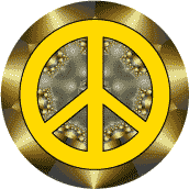 PEACE SIGN: Golden Seal 2--MAGNET