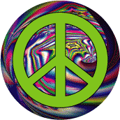 PEACE SIGN: Green Party--BUTTON
