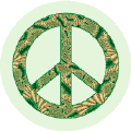 PEACE SIGN: Green Peace--STICKERS