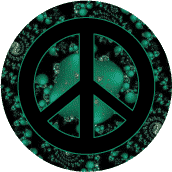 PEACE SIGN: Green Space 1--BUTTON