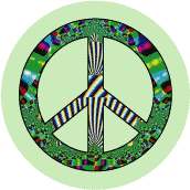 PEACE SIGN: Green Zebra 2--MAGNET