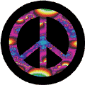 PEACE SIGN: Hippie 60s--BUTTON