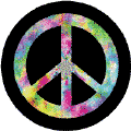 PEACE SIGN: Hippie Chic 2--BUTTON