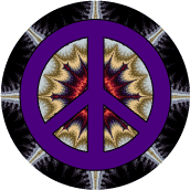 PEACE SIGN: Inner Peace Flower--BUTTON