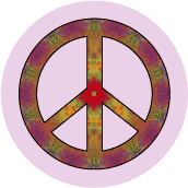 PEACE SIGN: Invest With Social Responsibility--BUTTON