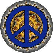 PEACE SIGN: Mandala 1--BUTTON