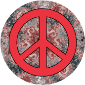 PEACE SIGN: Natural Marble--MAGNET