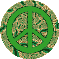 PEACE SIGN: Nature's Carpet--BUTTON