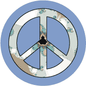 PEACE SIGN: Pastel Planet--BUTTON