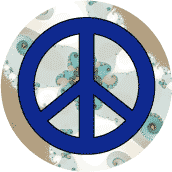 PEACE SIGN: Pastel Pool--BUTTON
