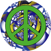 PEACE SIGN: Peace Is Eco Friendly--BUMPER STICKER
