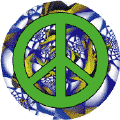 PEACE SIGN: Peace Is Eco Friendly--BUTTON