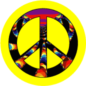 PEACE SIGN: Peace Is The Right Stuff--BUTTON