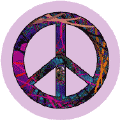 PEACE SIGN: Peace Thrives On Creative Ideas--BUTTON