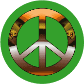 PEACE SIGN: Peachy Green Sunrise--POSTER