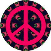 PEACE SIGN: Pinko--BUTTON