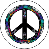 PEACE SIGN: Rainbow Serpent--BUTTON