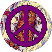 PEACE SIGN: Satin for Peace--BUTTON