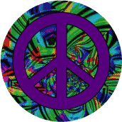 PEACE SIGN: Stained Glass Mosaic 1--STICKERS