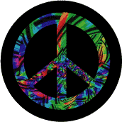 PEACE SIGN: Stained Glass Mosaic 2--KEY CHAIN
