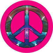 PEACE SIGN: Stop War In The Name Of Love--BUTTON