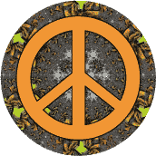 PEACE SIGN: Support Animal Rights--BUTTON
