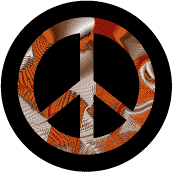PEACE SIGN: Tiger Eye Quilt--BUTTON