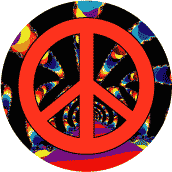 PEACE SIGN: Work For Social Change--MAGNET