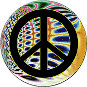 PEACE SIGN: Work For World Peace--MAGNET