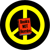 Books Not Bombs 4--BUMPER STICKER