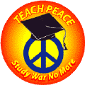 Teach Peace--PEACE SIGN BUMPER STICKER