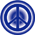 PEACE SIGN: Blue color gradient--T-SHIRT