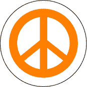 Orange PEACE SIGN--BUTTON