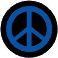 Blue PEACE SIGN on Black Background--KEY CHAIN