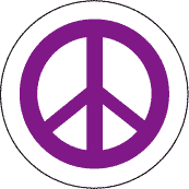 Purple PEACE SIGN--BUTTON