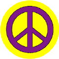 Purple PEACE SIGN on Yellow Background--STICKERS