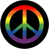 Rainbow PEACE SIGN with Black Background--T-SHIRT