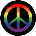 Rainbow PEACE SIGN with Black Background--STICKERS
