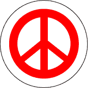 Red PEACE SIGN--MAGNET