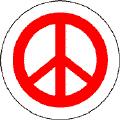 Red PEACE SIGN--BUTTON