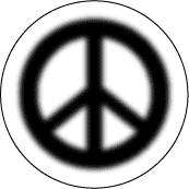 Warm Fuzzy Black PEACE SIGN--MAGNET