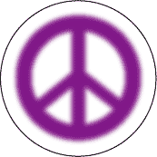 Warm Fuzzy Purple PEACE SIGN--BUTTON