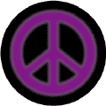 Warm Fuzzy Purple PEACE SIGN on Black Background--STICKERS