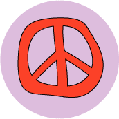 PEACE SIGN: Free and Easy Peace--BUTTON